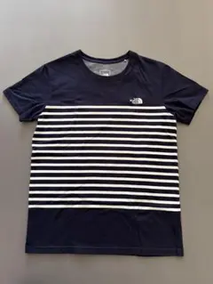 THE NORTH FACE ネイビー ストライプ Tシャツ L
