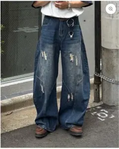 YOLO ヨロ ダメージ加工デニムパンツ KA0193 Mサイズ