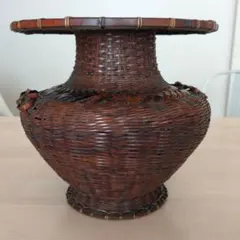 竹製 壺型　花器　華道　茶道　レトロ 2026年最新】池坊 花器 竹の人気アイテム - メルカリ
