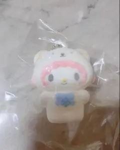 マイスウィートピアノ シークレットフロッキーマスコット キーホルダー 雪 リボン