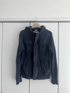 【Abercrombie & Fitch】アバクロ　ネイビー パーカー S