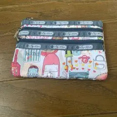LeSportsac イラストポーチ 約13cm x 18cm USED