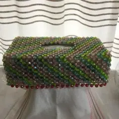 ビーズ編みのティッシュケース