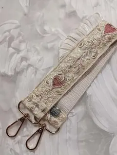 特価D-33インド刺繍リボンハンドストラップ、キーホルダー(送料込み)