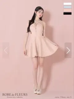 ROBE de FLEURS ピンク ドレス Sサイズ