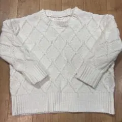 ニット　ホワイト　120 しまむら