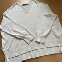 AMERICAN HOLIC Vネックニット Lサイズ クリーム