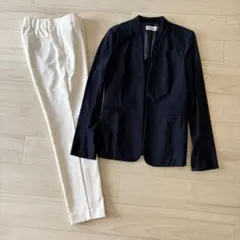 美品 【XS】プラステ PLST テーパードパンツ ホワイト キレイめ