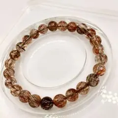 p*3様 透明感あり！高品質ブラックゴールド スーパーセブンルチルクォーツ ブレ