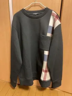 バーバリー　ブラックラベル　スウェット　上　黒