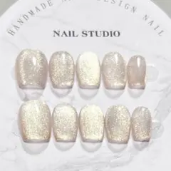 No. 30 ジェルネイルチップ 現品 マグネットネイルチップ キラキラ