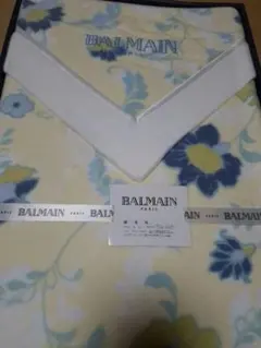 BALMAIN 花柄ブランケット 140x200cm