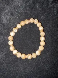 【値下げ】ブラウンマザーオブパール（真珠母貝）8mmブレスレット☪️16cm