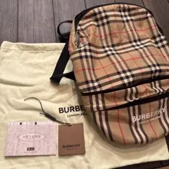 BURBERRY ベージュ チェック柄 リュック