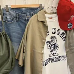 新品 REDDOGS フロッキープリントTシャツ アメカジ ネイビー Fサイズ 