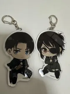 進撃の巨人 ぺたん娘アクリルキーホルダー vol.1 リヴァイ ハンジ
