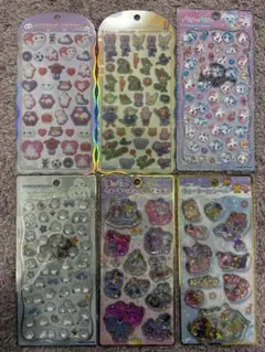 S*︎様 コットンパフィーシール　プチドロップステッカーなど　6枚セット