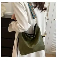 【ラスト1点】ショルダーバッグ　ヴィンテージ　PU ペイズリー柄 緑　グリーン