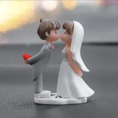 値下げ❤️ケーキトッパー フィギュア 新郎新婦 人形 小物 結婚式 ウェディング