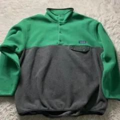 美品■パタゴニア スナップT フリース グリーン シンチラ L
