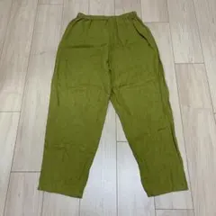 ダントン リネン100% パンツ グリーン　36のサムネイル