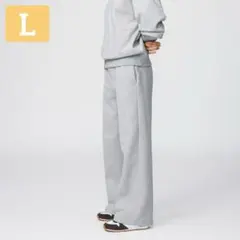 【新品未使用】UNIQLO:C スウェットストレートパンツ L グレー