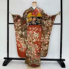 振袖フルセット 大正ロマン 成人式 草履バック付 裄66cm S-201