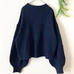 新品【archives】ハイネックネイビーニット　アルシーヴ　M