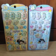 新品未開封　うるちゅるポップシール　２種類セット　んぽちゃむ