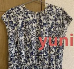yuni 花柄 半袖ワンピース 日本製のサムネイル