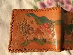 オーダーメイド 本革 財布 ピースマーク 花 月 蝶 ニコちゃん 自然 きのこ