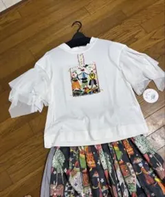新品アルベロベロ 半袖Tシャツ ビーズ装飾付き　オレボレボラ　35200円のサムネイル