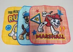 パウパトロール　ミニハンカチ　3枚セット　ミニタオル　プチタオル