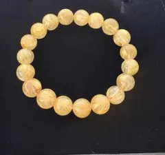 ⭐︎天然銅色ゴールドルチルクオーツ ブレスレット 10.8mm 32.4g 