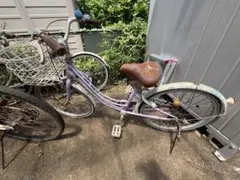 ライトブルー シティサイクル 前面バスケット付き - メルカリ