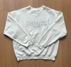 mahagrid マハグリッド　トレーナー　スウェット　ホワイト　Lサイズ