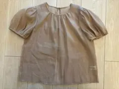 【美品】GU ジーユー　シアーバックリボンブラウス