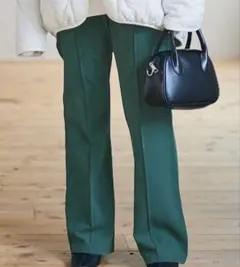 coca 裏起毛ジョーゼットピンタックフレアパンツ