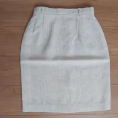 昭和レトロ チェック柄 タイトスカート ミニ〜ひざ丈 M