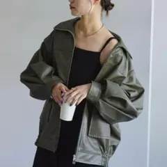 ciaopanic typy フェイクレザー2wayスタンドブルゾン