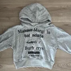 グレー フード付き トレーナー 80ー90