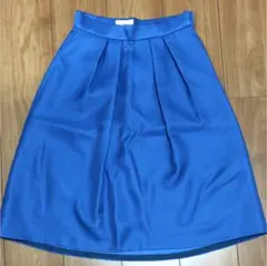 値下げ★トゥモローランド　フレアスカート　膝丈スカート ブルー