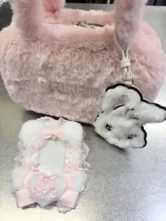 FURFUR foxyコラボ ミラー付きエコファースクエアボストンバッグ