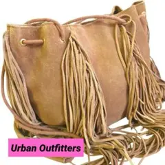 Urban Outfitters スウェードレザー 本革フリンジショルダーバッグのサムネイル