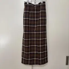 チェックスカート ロングスカート