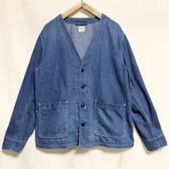Lサイズ！orslow デニムノーカラージャケットのサムネイル
