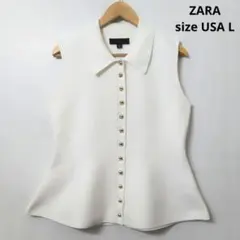 ZARA ザラ　ペプラムニットベストのサムネイル