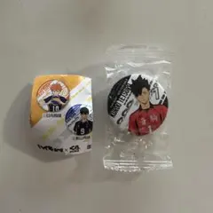 ハイキュー ビッくらポン 黒尾鉄朗 缶バッジ リーフレット くら寿司