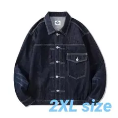 ダークデニムジャケット　オーバーサイズ　Gジャン　シャツ　アウター　長袖　濃紺
