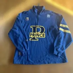 超レア・当時モノ】prince ハーフジップスウェット デカロゴ ブルー L